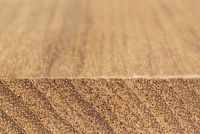 Teak (Tectona grandis) – Querschnitt und tangentiale Oberfläche (natürliche Größe)
© GD Holz
